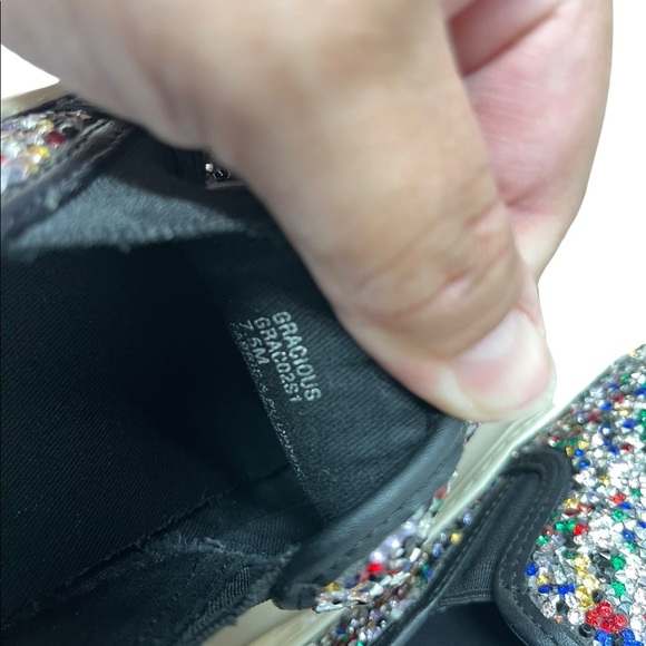 Steve Madden Gracious Slip On Shoes Sparkling Multicolored Jewel Rhinestones 7.5 - Picture 6 of 8